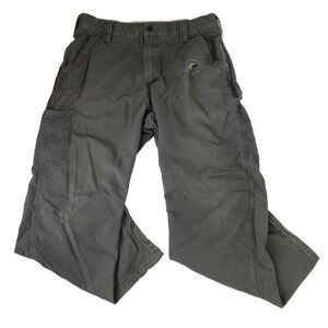 Carhartt B151 Distressed Grey Canvas Work Pants Loose Fit 36x29 09012026